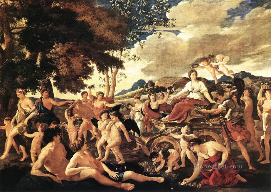 Triumph of Flora classical painter Nicolas Poussin Oil Paintings